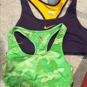 Nike Green Camo Sports Bra Performance Wear